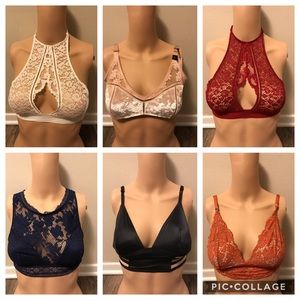 NWT 6 PIECE VS VICTORIA SECRET BRALETTES BRAS SZ S